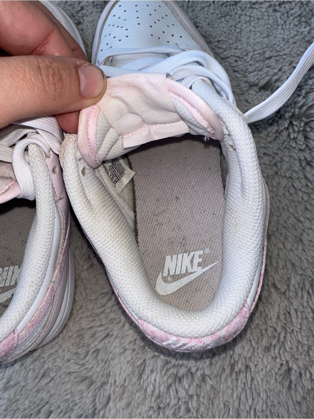 Nike Pink & White Low-Top Sneakers | Women’s Casual Streetwear 6.5 - Picture 4 of 5